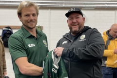 Sam Bright with Trent Considine from Novocastrian Electrical